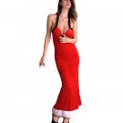 Miss Santa Claus Fancy Dress Sexy Christmas Gown Velvet Xmas Costume