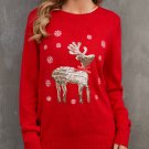 Ugly Christmas Elk Sweaters Women Moose Santa T-shirt Xmas Winter Tops
