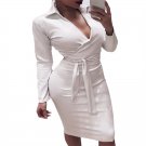 Sexy PU Mini Dress For Woman Faux Leather Party Dresses PVC Club Wear