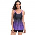 Gradient Color Swimsuit Women's European Vintage Swim Wear American Tankini Set