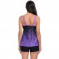 Gradient Color Swimsuit Women's European Vintage Swim Wear American Tankini Set