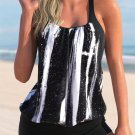 Female Floral Print Swim Wear Retro Tankini Set V-neck Vintage Swimsuit For Womens PQ-K2339D