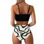 High Waist Zebra Bikinis Criss Cross Swimsuit Women Floral Tie Push Up Swimwear PQ2410
