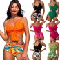 High Waist Zebra Bikinis Criss Cross Swimsuit Women Floral Tie Push Up Swimwear PQ2410