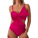 High Waist Swimsuit Criss Cross Bikinis Women Floral Tie Push Up Swimwear PQ2410