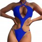 Hollow Out Monokini Woman Halter One Piece Swimsuit Female Solid Color Beachwear