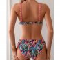 Digital Print Triangle Bikini Women Low Waist Swimwear