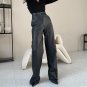 Woman Faux Leather Pencil Pants DS PU Trousers Steampunk Leggings