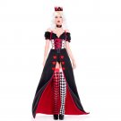 Alice in Wonderland Fancy Dress Red Heart Queen Costumes Halloween Cosplay Uniform PQ19365
