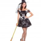 Halloween Sorceress Costume Woman Witch Outfit Carnival Stage Fancy Dress PQ7045