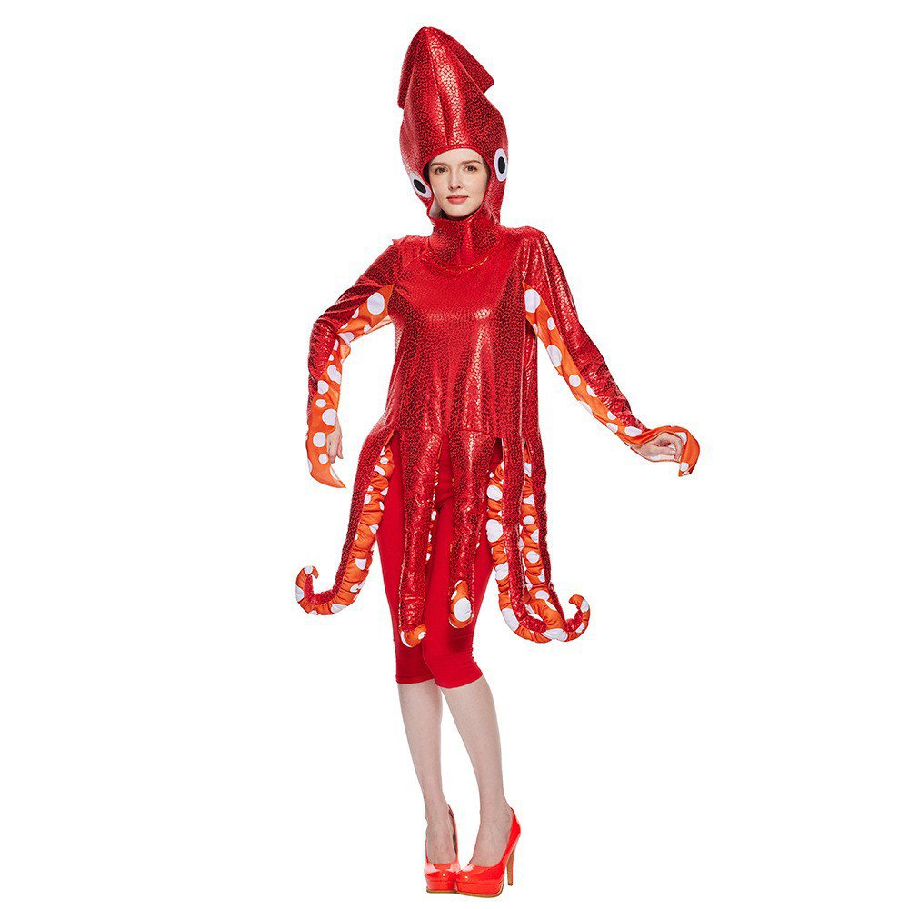 Sexy Squid Cosplay Costume Halloween Octopus Outfit Animal Carnival Uniform