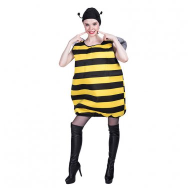 Bee Cosplay Costume Halloween Honeybee Outfit Animal Carnival Uniform
