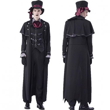 Men Vampire costume For Male Anime cosplay Uniform Halloween Dark Knight Fancy Dress