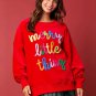 Corduroy Christmas T-shirt Long Sleeve Sweaters For Women Santa Claus Pullover Xmas Tops PQ416