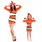 Carnival Nemo Clown Fish Women Costume Clownfish Cosplay Fancy Dress for Halloween