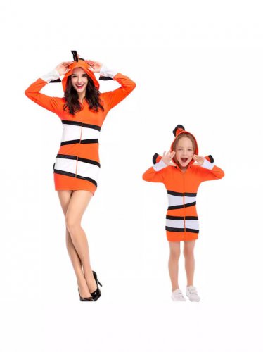 Carnival Nemo Clown Fish Women Costume Clownfish Cosplay Fancy Dress for Halloween