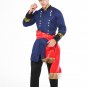 Halloween Man Cosplay Fancy Dress Medieval General Robert E.Lee Costume with Hat