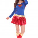 Superman superhero uniform Halloween game Outfit Supergirl cosplay costume