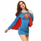 Superman superhero Dress Halloween COS Game Outfit Supergirl cosplay costume