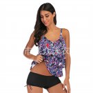 Plus Size 5XL Tankini Set Beachwear Woman Vintage Swimwear Oversize Swimming Dresses