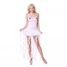 Carnival Jellyfish Costume For Women V-neck Sting Cosplay Fancy Dress for Halloween
