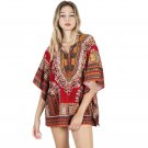 Half Sleeve African Printed Dashiki Dress For Woman Summer Traditional Dashiki Costume