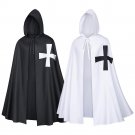 Medieval Knights Templar Cosplay Role Playing Cloak Halloween Crusader Cloak