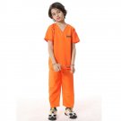 Kid Halloween Convict Uniform Children Prisoner Role Playing Game Costume
