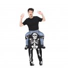 Halloween Skeleton Costume For Man Ghost Jumpsuit Carnival Cosplay Uniform