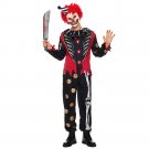 Halloween Joker Costume For Man Carnival Clown Jumpsuit Buffoon Cosplay Uniform