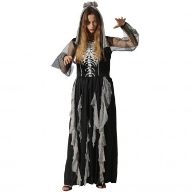 Halloween Black Bride Vampire Costume For Woman Witch Cosplay Fancy Dress
