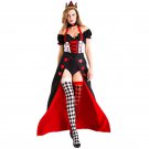 Halloween Red Heart Queen Costumes Cosplay Alice's Adventures in Wonderland Fancy Dress