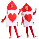 Adult Carnival Poker Costume Block COS Outfit Spades Cosplay Halloween Uniform PQ050