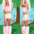 Halloween Bunny Costume Christmas Cosplay Rabbit Fancy Dress Carnival COS Uniform