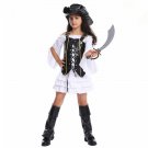 Kid Carnival Cosplay Vikings Pirate Costume Girl Halloween Buccaneer Fancy Dress PQ344