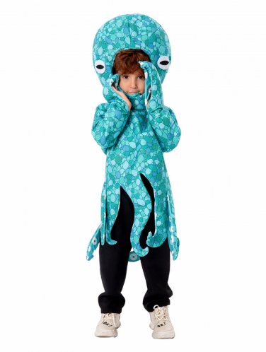 Children Halloween Cute Octopus Costume for Kid Clothing Marine Life Teen Fish Jumpsuit