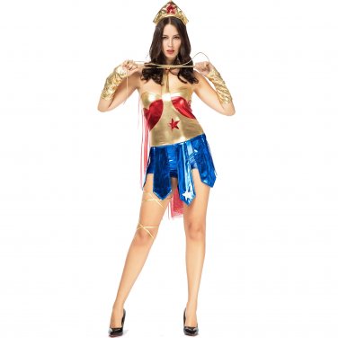 Super Hero Bodysuit Anime Superhero Uniform Wonder Woman Costume PQ2902