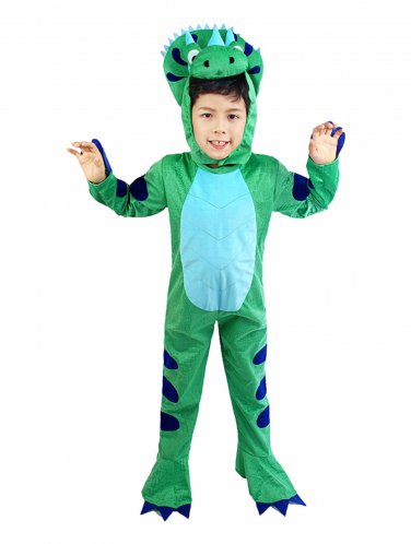 Boys Halloween Dinosaur Outfit Kid Triceratops Costume Child Carnival Animal Jumpsuit