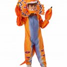 Teen Orange Dilophosaurus Costume Halloween Dinosaur Jumpsuit Kid Carnival Animal Outfit