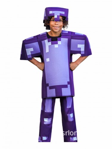 Child Halloween Amethind Armor Jumpsuit Sandplay Game Costume for Kid Carnival Cosplay Outfits