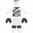 White Phantom Ninja Outfits for Teen Halloween Costume Kid Carnival Cosplay Uniform