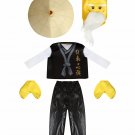 Kid Master Wu Costume for Teen Halloween Phantom Ninja Outfits Carnival Cosplay Uniform