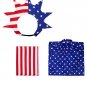 Halloween Uncle Sam's Costume For Kid American USA Independence Day Outfit PQ4307