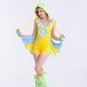Faux Fur Parrot Costume Carnival Bird Uniform Cos Plush Animal Outfit PQ1645