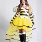 Halloween Bee Costume Carnival Cosplay Outfit Sexy Honeybee Fancy Dress With Wing PQ244244