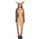 Christmas Elk Jumpsuit Reindeer Costume Sika Deer Uniform Xmas Fancy Dress