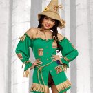 Scarecrow Costume Woman Fairy Tale Outfit Halloween Elf Fancy Dress PQ9030