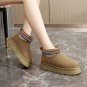Women Winter Snow Boots - Outdoor Fleece-Lined Shoes Slip-Resistant Platform Sneakers