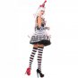 Cute Circus Clown Costume Women Halloween Cosplay Outfit Fluffy Tutu Skirt PQ7081