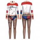 Harley Quinn Digital Printed Bodysuit Halloween America Movie Costume Anime Movie Playsuit